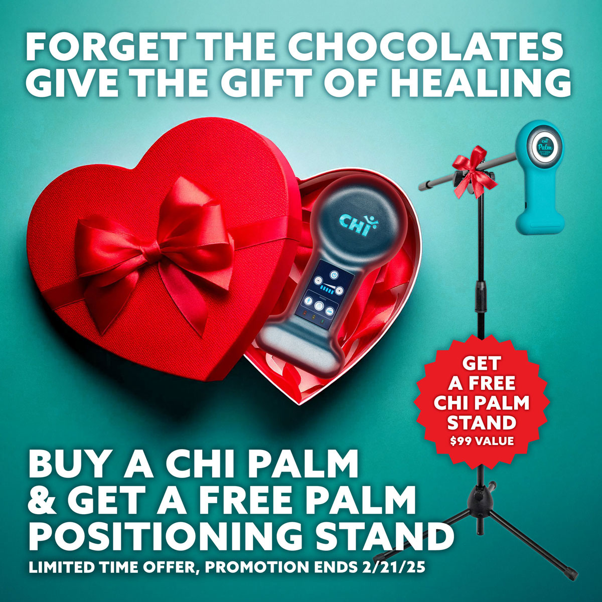 Buy a CHI Palm and get a Positioning Stand for FREE